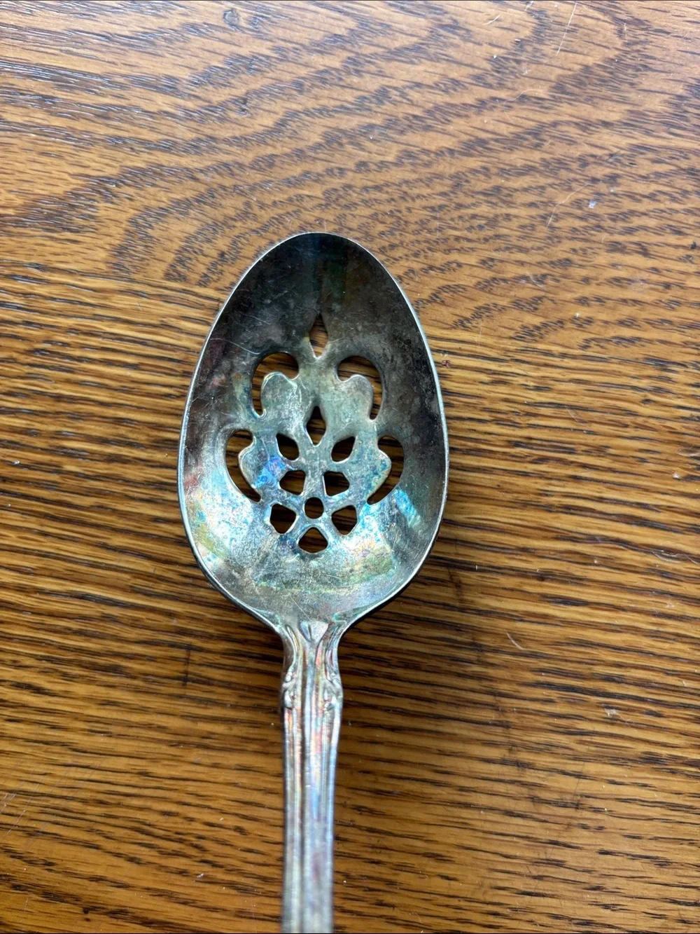 Oneida Community Slotted Spoon, Silverplate. Louisiana